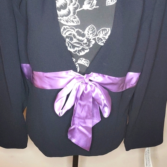 Womens Black Blazer with Purple Sash NWT - Picture 2 of 6